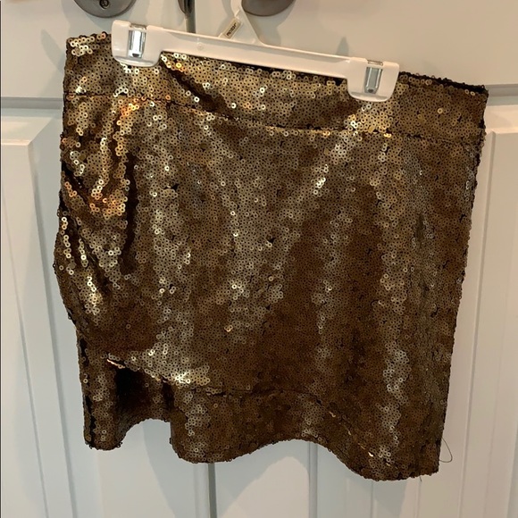 Tulle modcloth gold sequin small mini skirt holida - Picture 4 of 6
